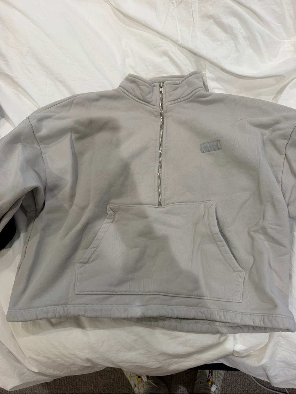 Set Active Light Gray Quarter-Zip Pullover Sweatshirt